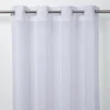 Voilage GoodHome Damak blanc l.140 x H.260 cm