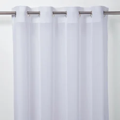 Voilage GoodHome Damak blanc l.140 x H.260 cm