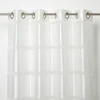 Voilage GoodHome Dokkle blanc l.140 x H.300 cm