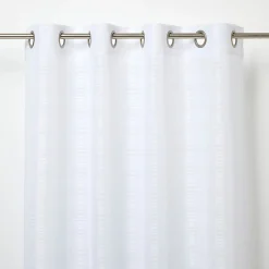 Voilage GoodHome Gorham blanc l.140 x H.260 cm