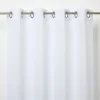 Voilage GoodHome Howley blanc l.140 x H.260 cm