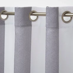 Voilage GoodHome Jima gris l.140 x H.260 cm