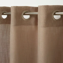 Voilage GoodHome Kippens coloris naturel l.140 x h.260 cm