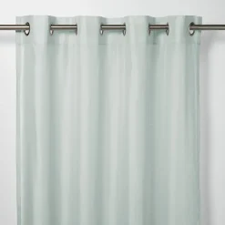 Voilage GoodHome Kymbe gris l.140 x H.260 cm