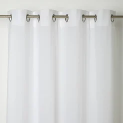 Voilage GoodHome Mayna blanc l.140 x H.260 cm