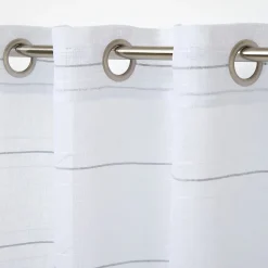 Voilage GoodHome Rizal blanc l.140 x H.260 cm