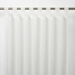 Voilage GoodHome Tolok blanc l.140 x H.260 cm