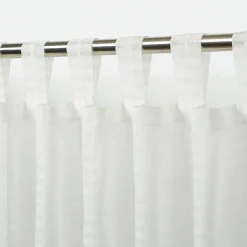 Voilage GoodHome Tolok blanc l.140 x H.260 cm