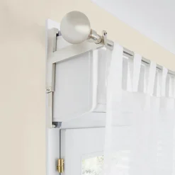 Voilage GoodHome Tolok blanc l.140 x H.260 cm