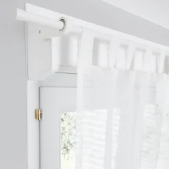 Voilage GoodHome Tolok blanc l.140 x H.260 cm