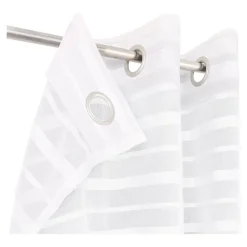 Voilage GoodHome Wakea blanc l.140 x H.260 cm