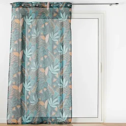 Voilage grande hauteur 140 x 280 cm voile sablé imprimé Tilda Vert