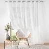 voilage grande largeur 300 x 240 cm voile sablé Lissea Blanc