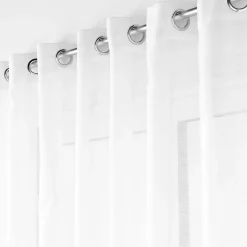 voilage grande largeur 300 x 240 cm voile sablé Lissea Blanc