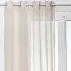 Voilage imprimé Fred beige 140x240cm - Atmosphera