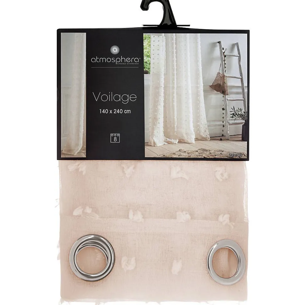 Voilage Lily - beige - 140x240 cm - Atmosphera