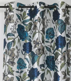 Voilage parfum en polyester Linder L.150 x H.240 cm bleu