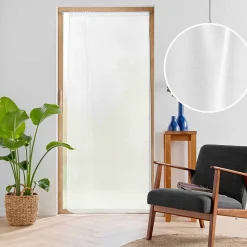 Voilage passe-tringle 90 x 200 cm Voile sablé Lissea Blanc