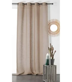 Voilage Pur Lin - 145x260cm - Taupe