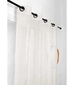 Voilage Rayures Verticales - 145x260cm - Ecru