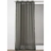 Voilage Romane kaki L.240 x l.140 cm