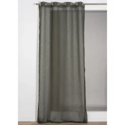 Voilage Romane kaki L.240 x l.140 cm