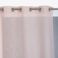 Voilage Romane rose L.240 x l.140 cm