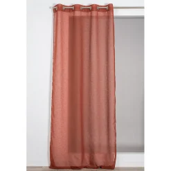 Voilage Romane rouille L.240 x l.140 cm