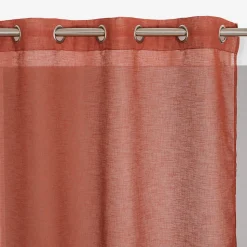 Voilage Romane rouille L.240 x l.140 cm