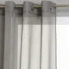 Voilage étamine tamisant 140 x 260 cm Atmosphera - Gris