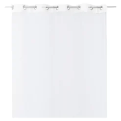 Voilage tamisant à œillets effet lin Howley blanc L.260 x l.140cm GoodHome