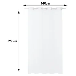 Voilage tamisant à œillets effet lin Howley blanc L.260 x l.140cm GoodHome
