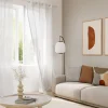Voilage tamisant à œillets en coton Mayna blanc L.260 x l.140cm GoodHome