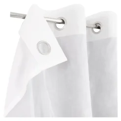 Voilage tamisant à œillets en coton Mayna blanc L.260 x l.140cm GoodHome