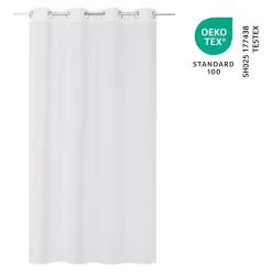 Voilage tamisant à œillets en coton Mayna blanc L.260 x l.140cm GoodHome