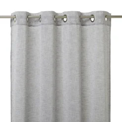 Voilage tamisant à œillets effet lin Howley gris L.260 x l.140cm GoodHome