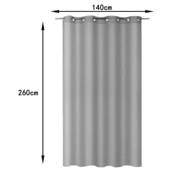 Voilage tamisant à œillets effet lin Howley gris L.260 x l.140cm GoodHome