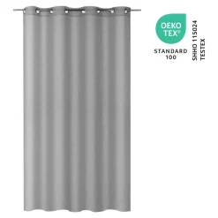Voilage tamisant à œillets effet lin Howley gris L.260 x l.140cm GoodHome