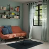 Voilage tamisant à œillets effet tissé Kymbe vert clair L.260 x l.140cm GoodHome