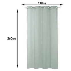 Voilage tamisant à œillets effet tissé Kymbe vert clair L.260 x l.140cm GoodHome
