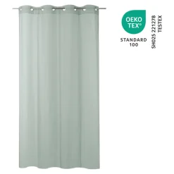 Voilage tamisant à œillets effet tissé Kymbe vert clair L.260 x l.140cm GoodHome