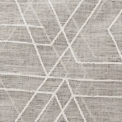 Voilage tamisant à œillets imprimé géométrique Kiya beige lin L.260 x l.140cm GoodHome