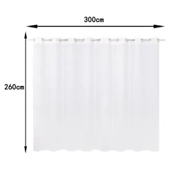 Voilage tamisant à œillets effet lin Yena blanc L.260 x l.300cm GoodHome