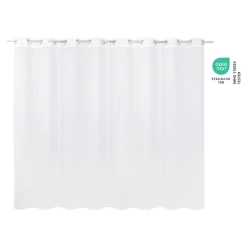 Voilage tamisant à œillets effet lin Yena blanc L.260 x l.300cm GoodHome