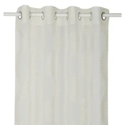 Voilage tamisant à œillets effet jacquard Vapi blanc cassé L.260 x l.140cm GoodHome