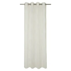Voilage tamisant à œillets effet jacquard Vapi blanc cassé L.260 x l.140cm GoodHome
