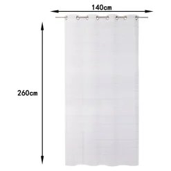 Voilage tamisant à œillets effet lin rayé Rizal beige L.260 x l.140cm GoodHome
