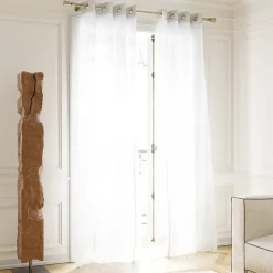 Voilage tamisant à œillets imprimé géométrique Kiya blanc L.260 x l.140cm GoodHome