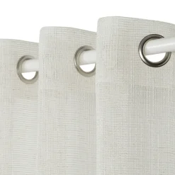 Voilage tamisant à œillets effet filet Selesa blanc cassé L.260 x l.140cm GoodHome
