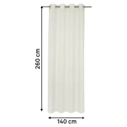 Voilage tamisant à œillets effet filet Selesa blanc cassé L.260 x l.140cm GoodHome